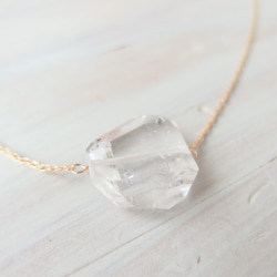 【SALE】K14GF BIG rock herkimer necklace 3枚目の画像