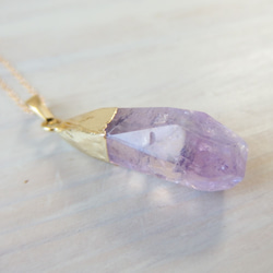 K14GF rock amethyst long necklace 4枚目の画像