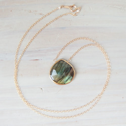 K14GF labradrite necklace 3枚目の画像