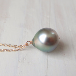 K14GF tahitian pearl necklace 2枚目の画像