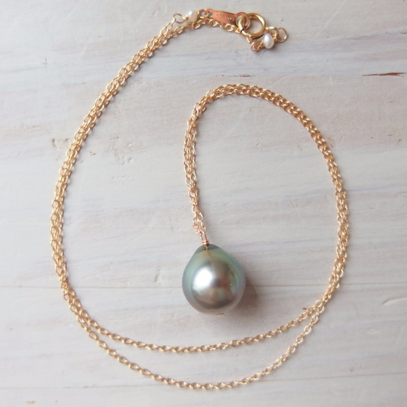 K14GF tahitian pearl necklace 4枚目の画像