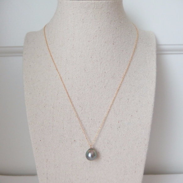 K14GF tahitian pearl necklace 5枚目の画像