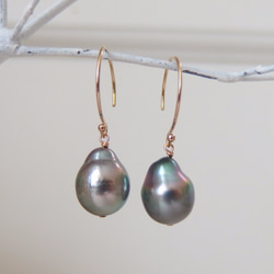 K14GF tahitian pearl simple pierce 5枚目の画像