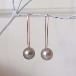 ≪K10≫ tahitian pearl wire pierce 4枚目の画像