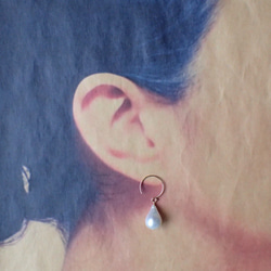 K14GF巴洛克南海珍珠長耳環 第3張的照片