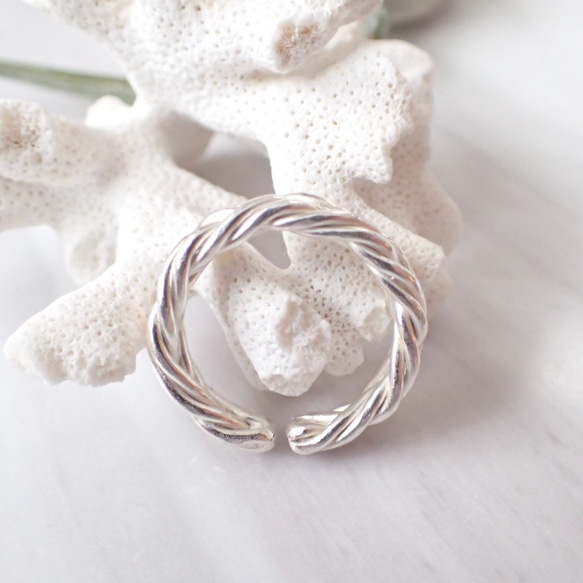 silver925 braided ring 5mm 3枚目の画像