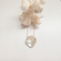 K14GF flower petal pearl necklace A 第2張的照片