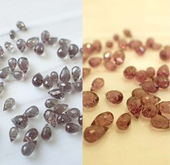 K14GF變色石榴石和大溪地珍珠穿孔 第4張的照片