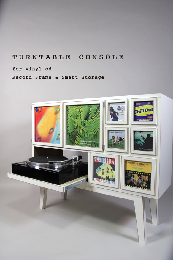 モニタープライス！**レコードプレイヤーキャビネット／棚おしゃれ収納