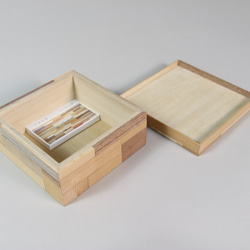 木のパッチワーク　小箱1 2枚目の画像