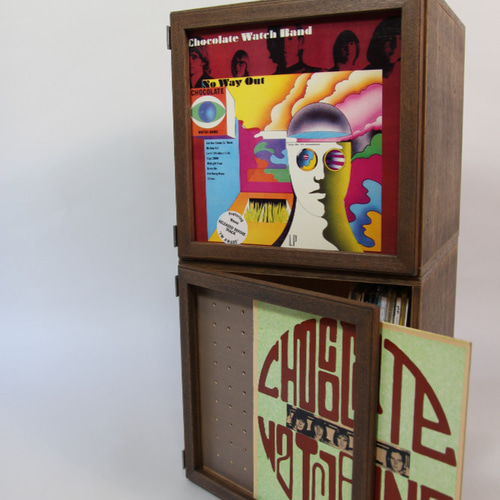 瀬戸内工芸 レコードラック＆アートフレーム2ユニット***オーディオ棚