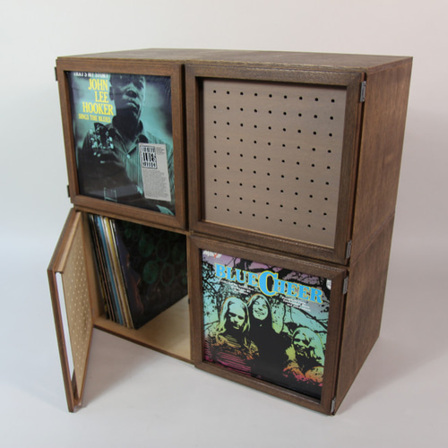 瀬戸内工芸 レコードラック＆アートフレーム2ユニット***オーディオ棚