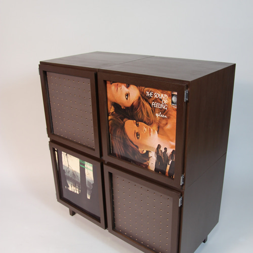 瀬戸内工芸 キャビネットレコードラック***木製オーディオ棚