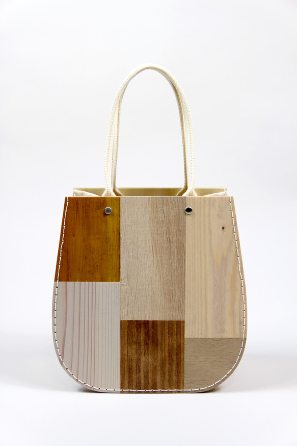 Setouchi Kougei**Wood Patchwork Bag******upcycle Reclaimed 第1張的照片