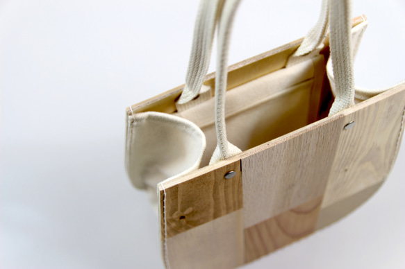 Setouchi Kougei**Wood Patchwork Bag******upcycle Reclaimed 第2張的照片