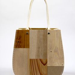 Setouchi Kougei**Wood Patchwork Bag******upcycle Reclaimed 第3張的照片