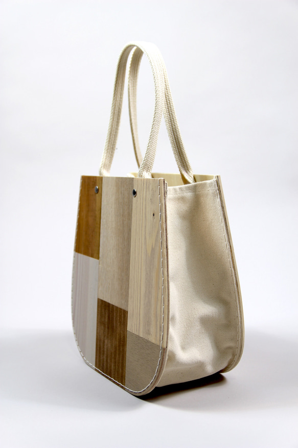 Setouchi Kougei**Wood Patchwork Bag******upcycle Reclaimed 第4張的照片