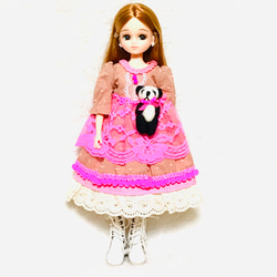 1/6ドール服　Lotus Panda doll outfit no.4 2枚目の画像