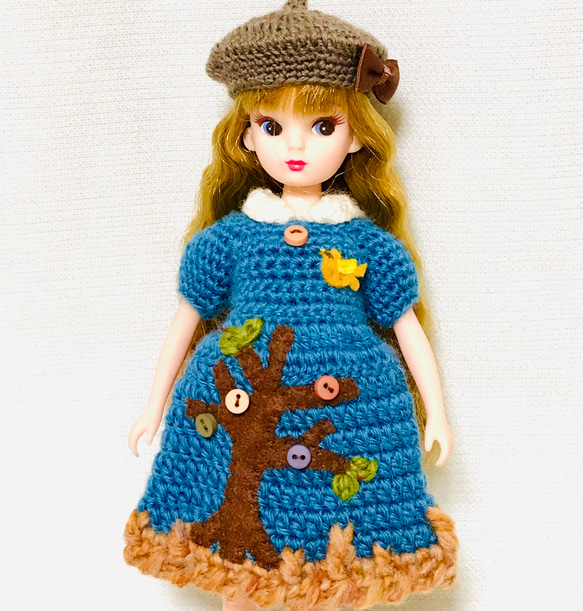 リカちゃん服 #5401 ワンピース ハンドメイド セット ポンタ
