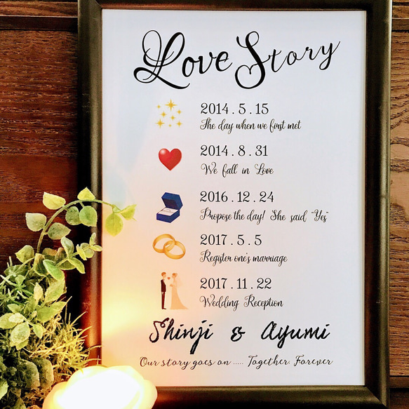 ❤️イラスト✨Love Story ラブストーリー 結婚式 ウェルカム ❤️イラスト✨Love Story ラブストーリー 結婚式 ウェルカム