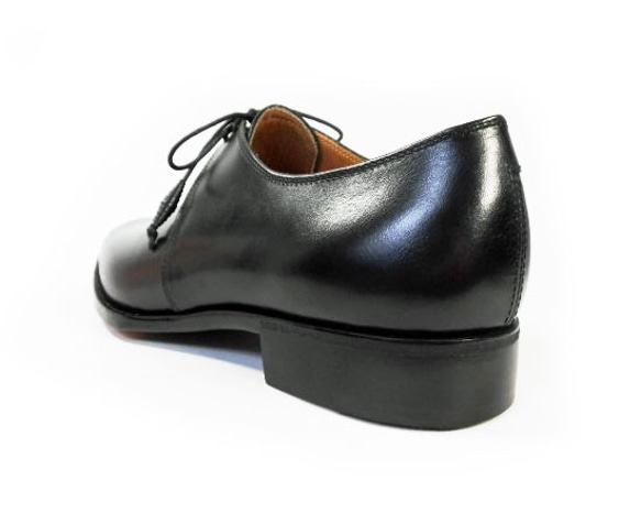 PARASHOE ハンドメイド 本革底 2アイレットプレーントゥ ビジネスシューズ 黒 22cm～30cm 4～6週間 5cm　受注生産 0cm　受注生産 ハンドメイド EEE PARASHOE 本革底 2アイレットプレーントゥ ビジネスシューズ 22cm～30cm ワイズ EE ～3E 当店オリジナル