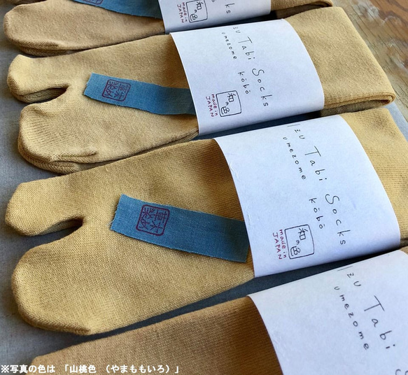 Izu tabi socks（伊豆足袋ソックス）草木染め靴下 サイズ24～26cm 日本製（izu-tabisocks） 3枚目の画像