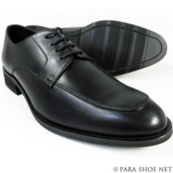 PARASHOE 本革 Uチップ ビジネスシューズ 黒 ワイズ3E 22cm～24cm（PS1802BL） 1枚目の画像