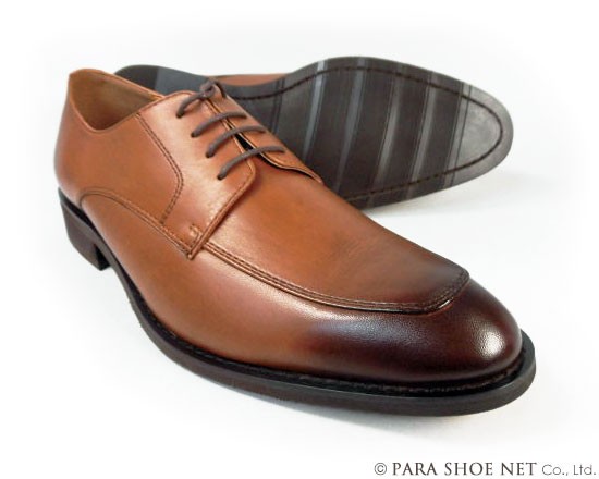 PARASHOE 本革 Uチップ ビジネスシューズ 茶色 ワイズ3E 22cm～24cm（PS1802-BR）