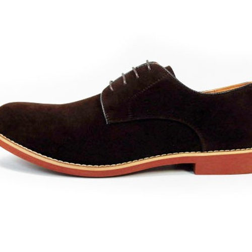PARASHOE スエード プレーントゥ ビジネスカジュアル靴 濃茶 27.5cm