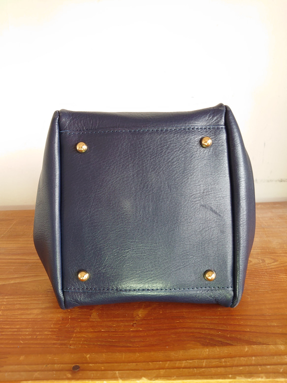 秋冬バッグ　選べるカラー20色  レザートートバッグ  巾着  受注生産  UB-16 5枚目の画像