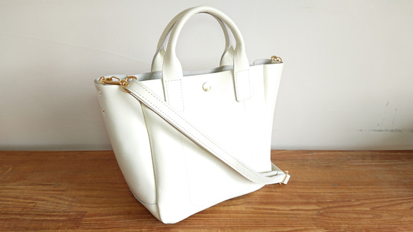 秋冬バッグ　選べるカラー20色 レザー 2way トート バッグ  受注製作 UB-01S 2枚目の画像