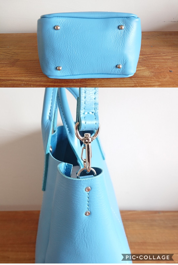 秋冬バッグ　選べるカラー20色 レザー 2way トート バッグ  受注製作 UB-01S 5枚目の画像