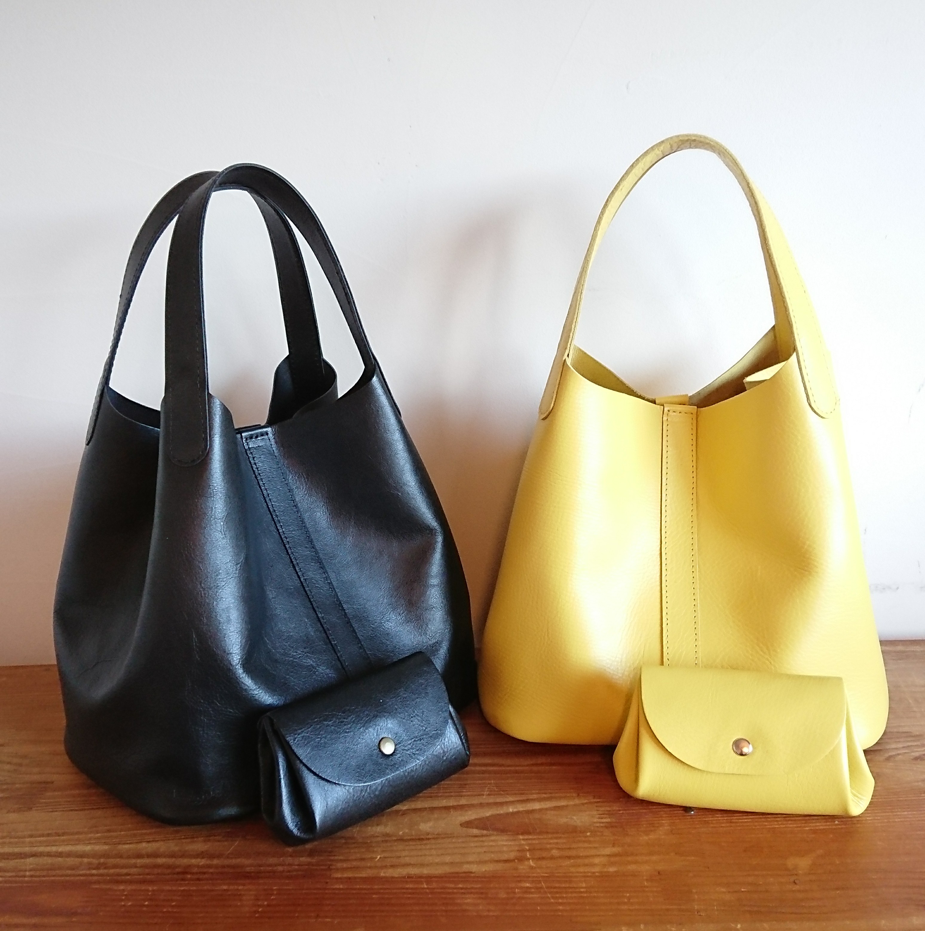 Creema限定　福袋　選べるカラー20色 レザートートバッグとコロンとミニ財布 UB-02L 受注製作