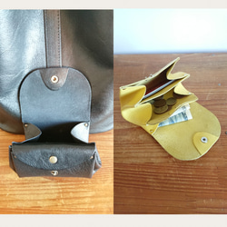Creema限定　福袋　選べるカラー20色 レザートートバッグとコロンとミニ財布 UB-02L 受注製作 4枚目の画像