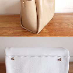 秋冬バッグ　選べるカラー20色バンブーハンドル レザー2wayトートバッグ受注製作 UB-12 4枚目の画像