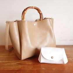 Creema限定　福袋　選べるカラー20色　2wayバンブートートとコロンとミニ財布UB-12 受注製作 1枚目の画像