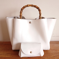 Creema限定　福袋　選べるカラー20色　2wayバンブートートとコロンとミニ財布UB-12 受注製作 2枚目の画像