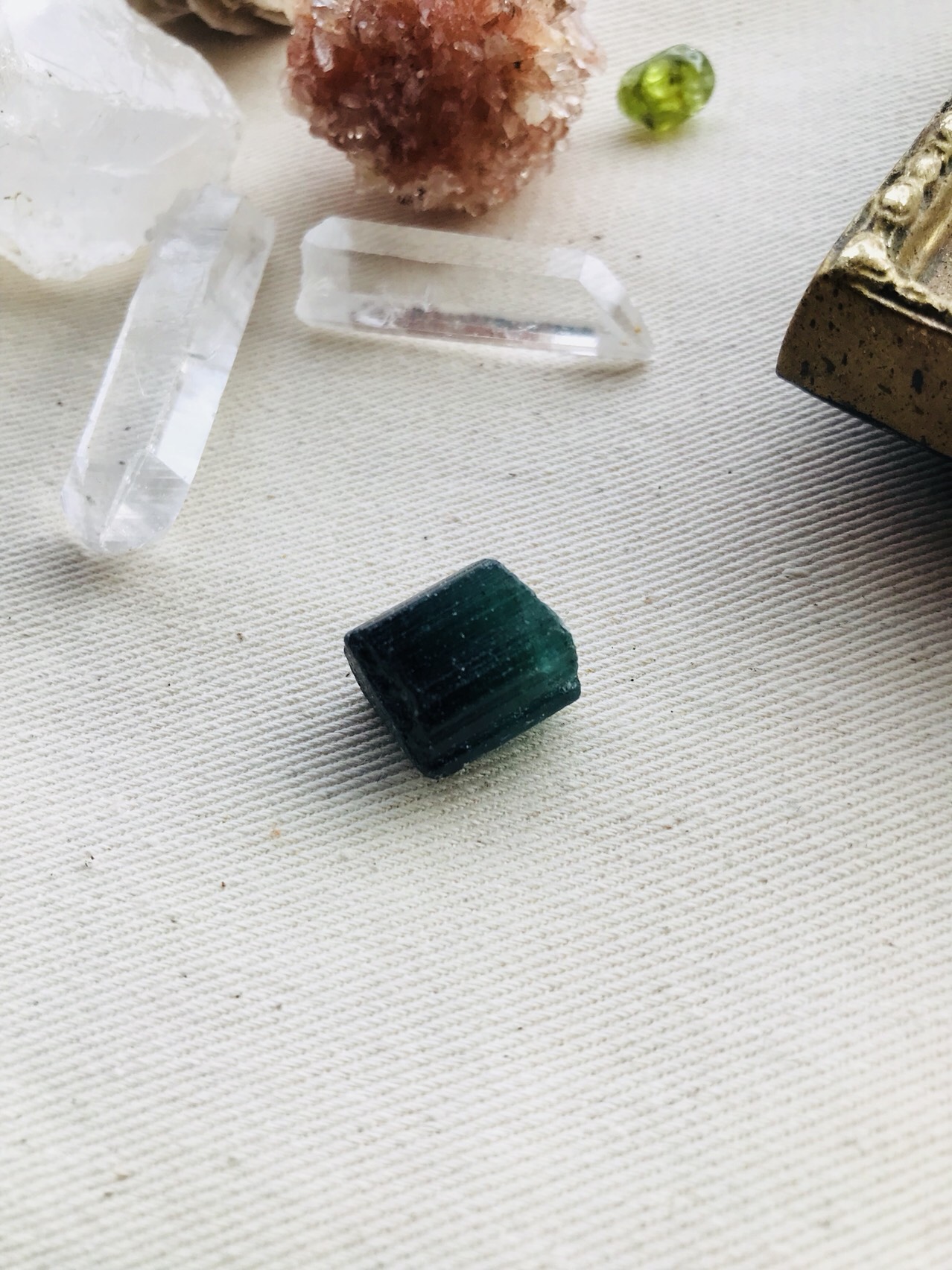 174 宝石質 ベルデライト トルマリン グリーン ブラジル産 結晶 原石 最高級 宝石質 天然 グリーントルマリン ベルデライト 10mm
