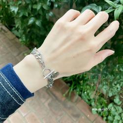 シルバー925製 4MM ラウンドチェーンブレスレット ブレスレット