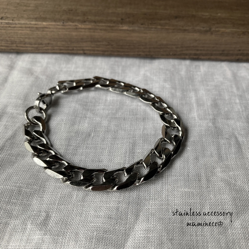 喜平チェーンブレスレット 21.5cm) 純チタン ダブル喜平 チェーンブレスレット ごつめ 軽い