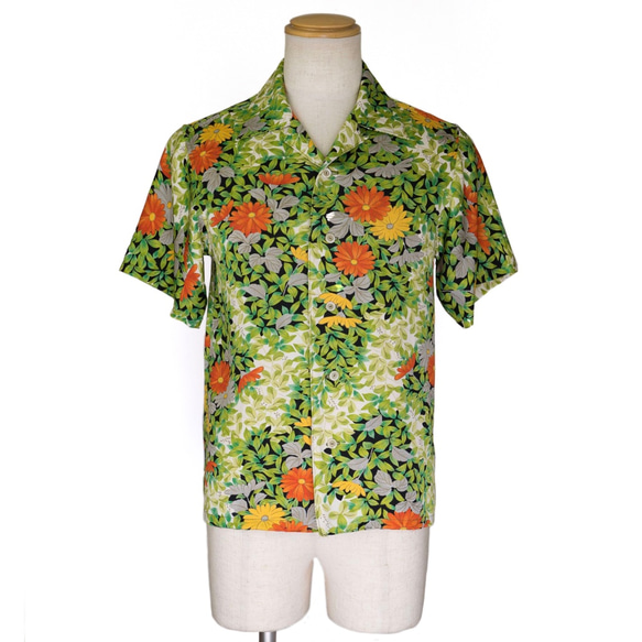 Japanese "KIMONO" aloha shirt/jpam411 2枚目の画像