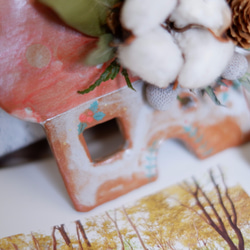 未完待續 | 乾燥花 蘑菇  陶瓷手作花屋 拍攝道具 牆面裝飾 禮物 送禮  辦公室小物 居家 交換禮物 聖誕節 現貨 第3張的照片