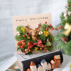 未完待續 | 聖誕木質卡片 裝飾 麋鹿 諾貝松 禮盒裝 現貨+訂製 第3張的照片