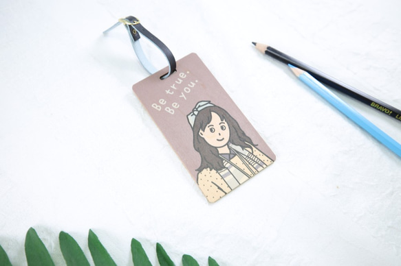 Draw a wooden / acrylic luggage tag belonging to you or his 4枚目の画像