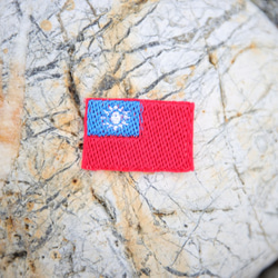 世界國旗-台灣 中華民國 Taiwan 刺繡 燙片貼布 燙布片 貼紙 別針 第3張的照片