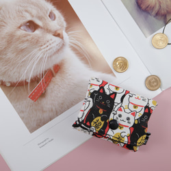 一目了然方形零錢包 手拿包 隨身包 收納 招財貓 多款布料可選 第1張的照片