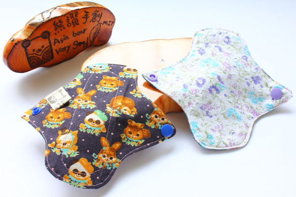 熊讚手創15cm*5片入布護墊cloth pad-雙面純棉-超吸水~吸濕純棉布護墊，棉質護墊，輕薄布護墊透氣 第2張的照片