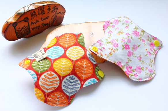 熊讚手創15cm*5片入布護墊cloth pad-雙面純棉-超吸水~吸濕純棉布護墊，棉質護墊，輕薄布護墊透氣 第4張的照片