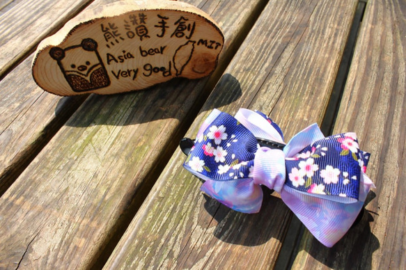 peony Floral  Bow Hair Accessories,  Twist Banana Clip,  Giv 3枚目の画像