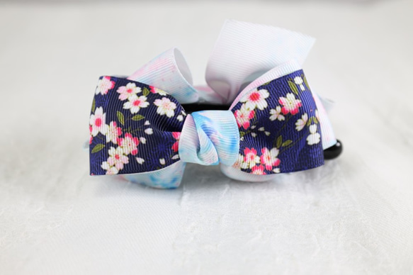 peony Floral  Bow Hair Accessories,  Twist Banana Clip,  Giv 2枚目の画像